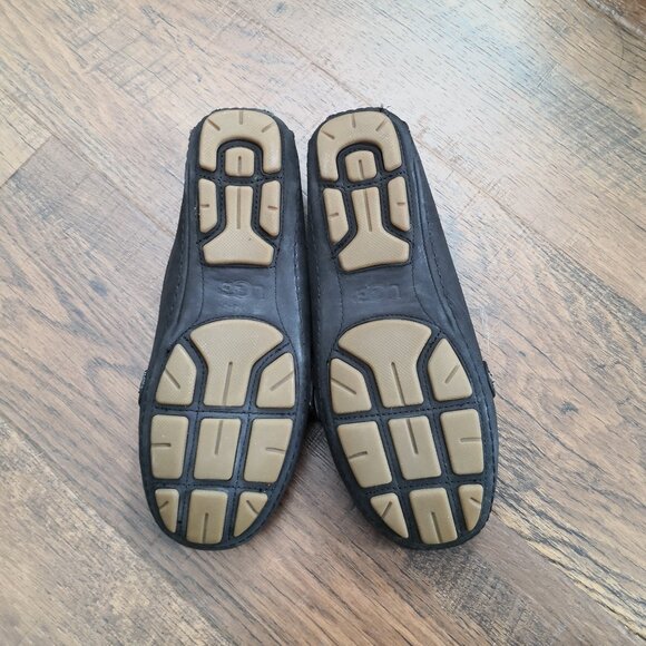 𝅺UGG Dempsey Driving Moccasins Leather Loafers Black Size 8 - Picture 8 of 8